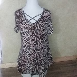 Crazy Train Leopard Print Tee